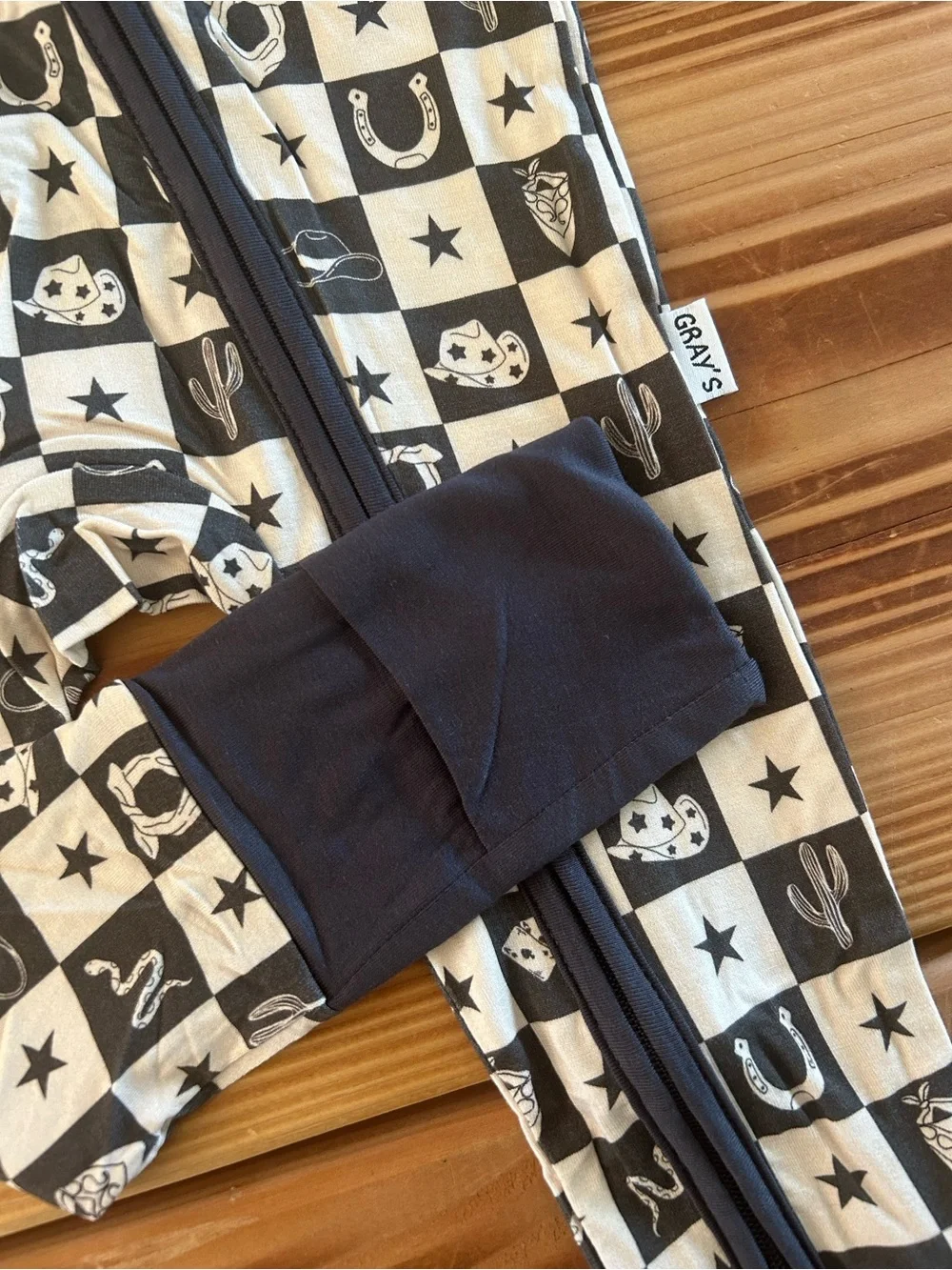 Cowboy Checker Print pajamas